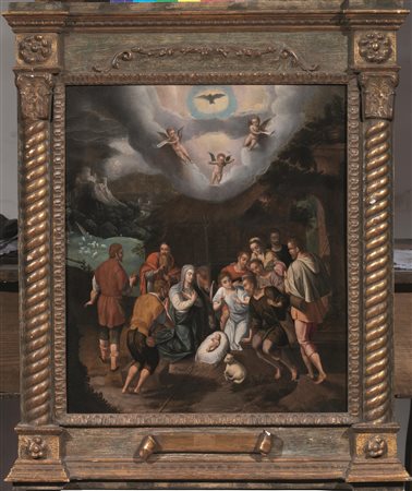 Scuola fiamminga, inizi sec. XVIIADORAZIONE DEI PASTORIolio su tavola...