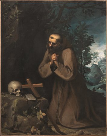 Scuola fiorentina, fine sec. XVIISAN FRANCESCO IN PREGHIERAolio su tela, cm...