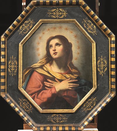 Pittore fiorentino, fine sec. XVIIVERGINE ANNUNCIATAolio su tela ottagonale,...
