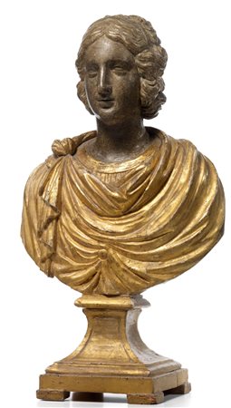 Scuola fiorentina, secc. XVII-XVIIIBUSTO MULIEBREscultura lignea policroma e...