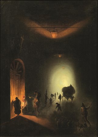 Vincenzo Abbati(Napoli 1803 - Firenze 1866)INGRESSO DELLA GROTTA DI...