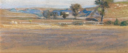 Adolfo De Carolis(Montefiore Dell'Aso (AP) 1874 - Roma 1928)PAESAGGIOpastello...