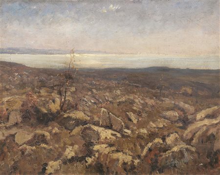 Luigi Zago(Villafrance di verona 1894 - Buenos Aires 1952)IL CARSO olio su...