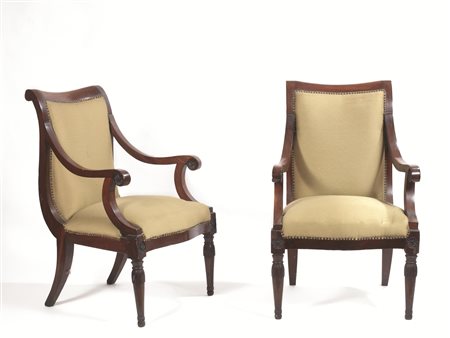 Finimento da salotto, Toscana, fine sec. XVIII, in mogano intagliato,...