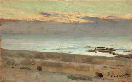 Federico Andreotti(Firenze 1847 - 1930)ANTIGNANOolio su tavoletta, cm...