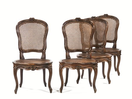 Finimento da salotto cannÃ© Francia, metÃ sec. XVIII, in noce e legno...