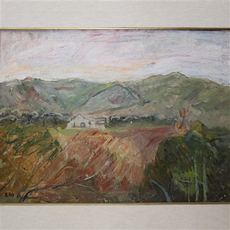 Elio Romano (Trapani 1909-Catania 1996)  - Paesaggio montuoso (Assoro)