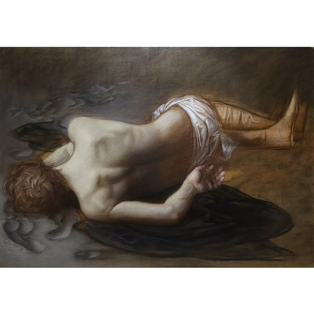 Riccardo Tommasi Ferroni (Pietrasanta  1934-Pieve di Camaiore 2000)  - Nudo di spalle