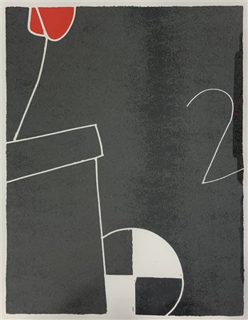 Emilio Tadini (Milano 1927-Milano 2002)  - Composizione astratta