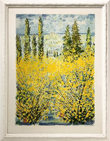 Michele Cascella (Ortona 1892-Milano 1989)  - Ginestre