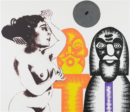 Concetto Pozzati, L'eros di Dix e i vecchioni, 2004