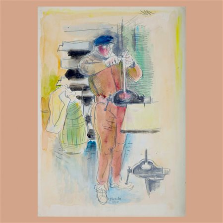 Gabriele Mucchi, Operaio meccanico