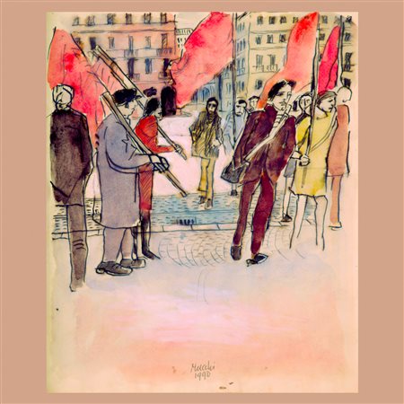 Gabriele Mucchi, Dimostranti di Biella