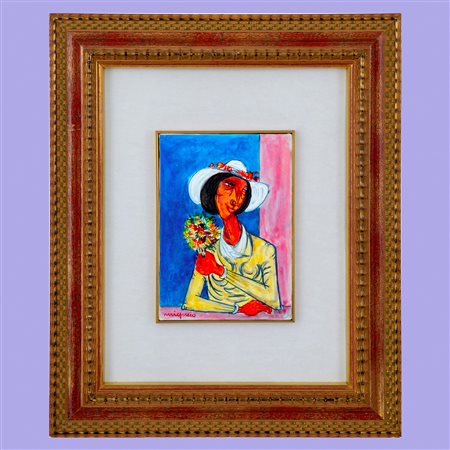 Giuseppe Migneco, Donna con i fiori