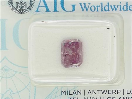 DIAMANTE 1,73 CT COLORE FANCY VIOLA INTENSO - PUREZZA SI3 (PUREZZA ESALTATA)...