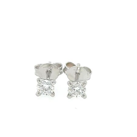 ORECCHINI IN ORO BIANCO 14K 0.77 GR CON DIAMANTI PER 0.40 CT COLORE F PUREZZA...