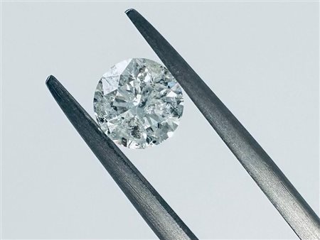 DIAMANTE 1,02 CT COLORE H PUREZZA I2 - TAGLIO BRILLANTE - INCISO AL LASER +...