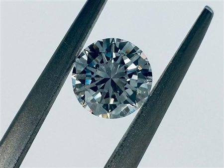 DIAMANTE 0,54 CT COLORE FANCY GRIGIO CHIARO BLU - PUREZZA SI1 - TAGLIO...
