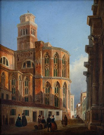 Giuseppe Chitto Ferrara 1817 - 1900 Abside dei Frari Venezia