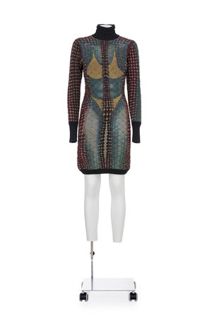 JEAN PAUL GAULTIER Rare and iconic cyberdots knitted dress DESCRIPTION: Rare...