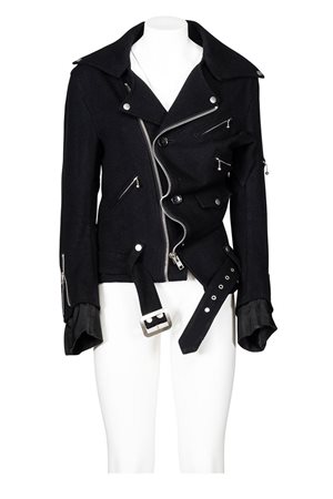 JUNYA WATANABE Iconic flannel perfecto with asymmetric zip DESCRIPTION:...