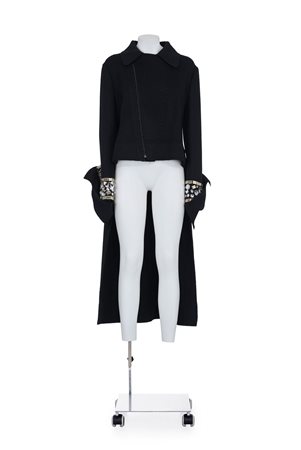 YOHJI YAMAMOTO Rare jacket with Swarovski decoration DESCRIPTION: Rare black...