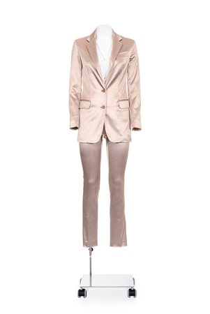 HELMUT LANG Iconic stretch satin suit DESCRIPTION: Iconic light pink stretch...