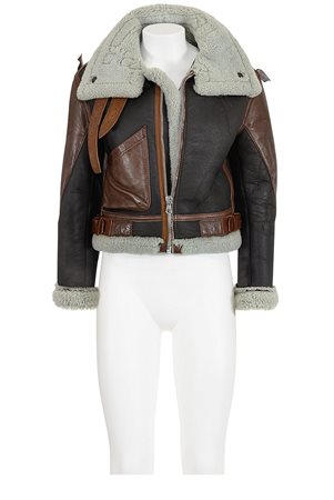 BALENCIAGA BY NICOLAS GHESQUIERE Iconic shearling aviator women jacket...
