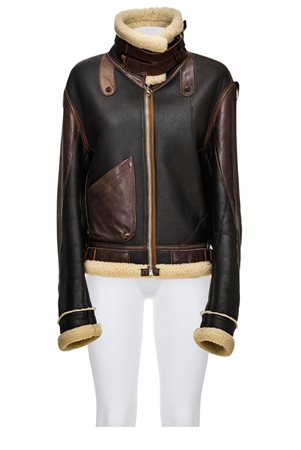 BALENCIAGA BY NICOLAS GHESQUIERE Iconic shearling aviator men jacket...