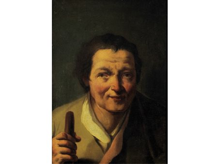 Maestro del 700 (XVIII secolo) Coppia di ritratti Olio su tela Misure 49x36 cm