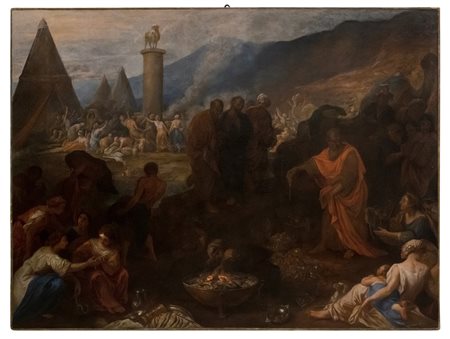 Nicolas-Pierre Loir (ambito di)   Adorazione del Vitello d'oro 