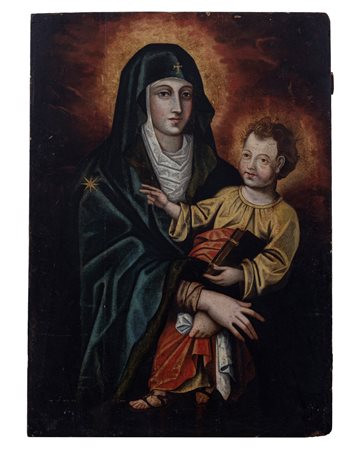 Pittore dell'Italia meridionale attivo nel XVI secolo   Madonna con Bambino 