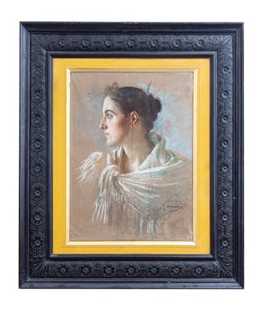 Ettore  Ximenes   Ritratto di giovane donna 