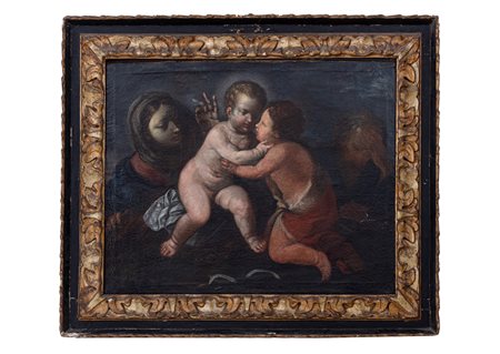 Pittore dell'Italia del Nord XVII secolo   Sacra Famiglia con San Giovannino 