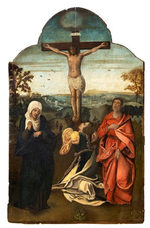 Pittore del nord Europa del XV/XVI secolo   Crocifissione 