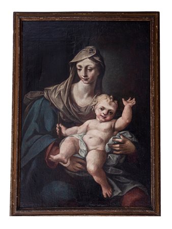 Pittore emiliano XVII secolo   Madonna con Bambino 