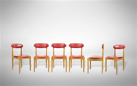 Set di sei sedie vintage