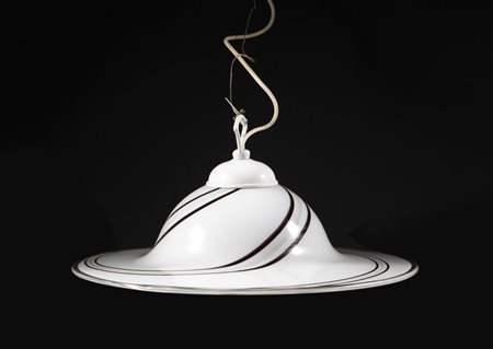 Lampadario di Murano bianco e nero