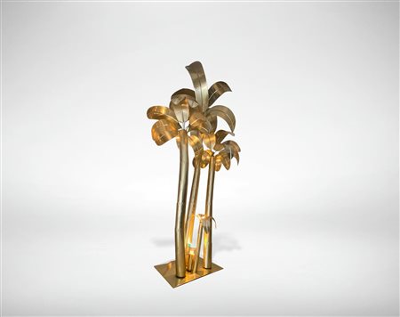 Lampada da terra vintage a forma di palma in stile Regency