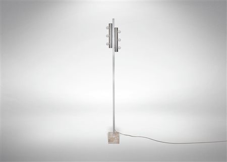 Lampada da terra vintage cromata