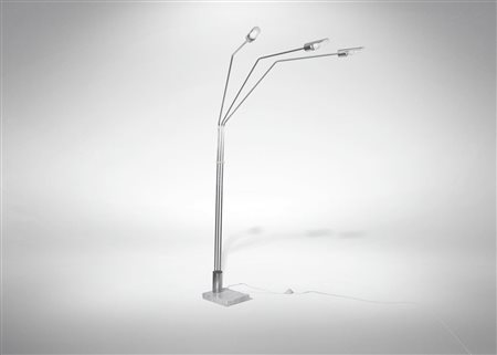 Lampada da terra cromata vintage