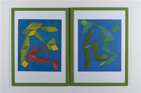 PERILLI ACHILLE (1927 - 2021) - Lotto composto da n.2 fogli. Senza titolo.