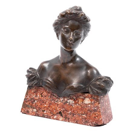 ANTONIO UGO, Mezzo busto femminile, Scultura in bronzo