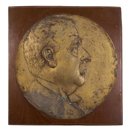 PIETRO BUFFA, Profilo di uomo, Altorilievo firmato