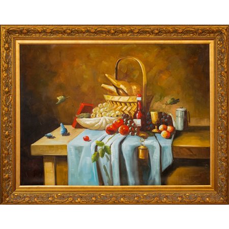 ANONIMO DEL XX SECOLO 
Natura morta 
Olio su tela