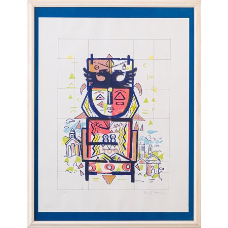 IBRAHIM KODRA, Figura, Litografia a colori