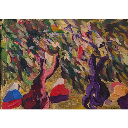 SAVERIO TERRUSO, La Raccolta, Olio su tela