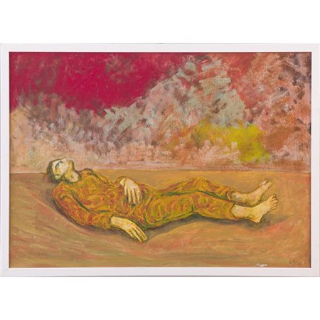 FRANCESCO VERIO, Figura distesa, Olio su tela