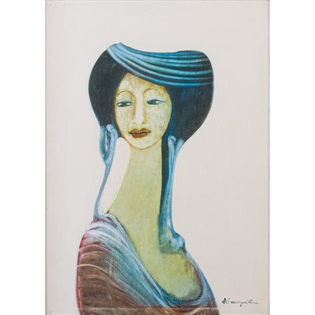 CESARE D'ANGELO, Figura femminile, Olio su tela