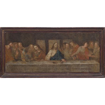 SCUOLA LOMBARDA DEL XVI SECOLO, L'ultima Cena, Olio su tela